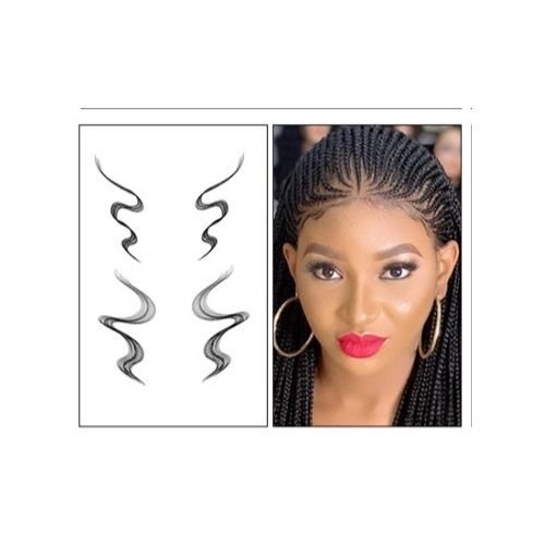 Temporary Hair Tattoo Stickers, Hair Edge.