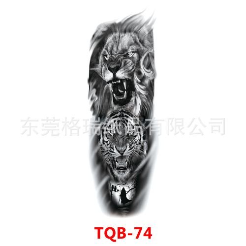 Full Arm Temporary Tattoo Body Art Sticker For Men Tbq 74