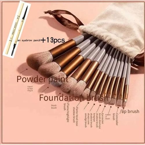 13PCS Soft Fluffy Makeup Brushes Set for Cosmetics Foundation Blush Powder Eyeshadow Kabuki Blending Makeup Brush Beauty Tool