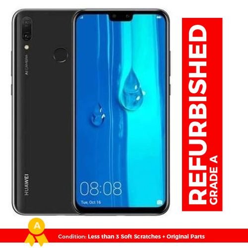 Huawei Refurbished Y9 2019 Smartphone 6.5" HiSilicon Kirin 710 (6GB+128GB RAM) Dual SIM Grade A- Black