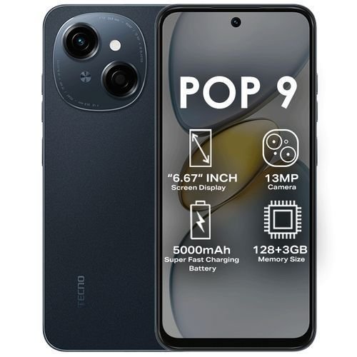Tecno Pop 9 6.67" 3GB RAM / 128GB ROM Android 14 -Black