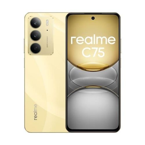 Realme C75 4G Mobile Phone, 6.72'' 90Hz FHD Display, MediaTek Helio G92 Max Chipset, 8GB RAM, 128GB ROM, Mali-G52 MC2 GPU, UI 5.0, 6000mAh Battery