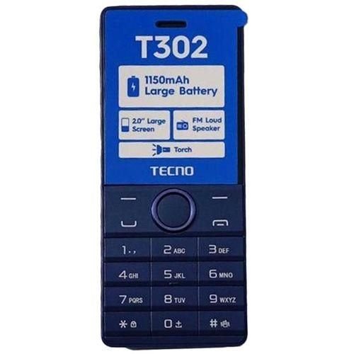 Tecno T302, 2.0 Display, FM Loud Speaker,Torch,1150mAh, Deep Blue