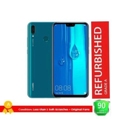 Huawei Refurbished Y9 2019 Smartphone 6.5" HiSilicon Kirin 710 (4GB+128GB RAM) Dual SIM -Blue