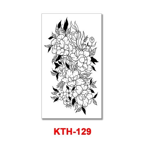 Flower Temporary Tattoo Art Sticker For Body (KTH129)
