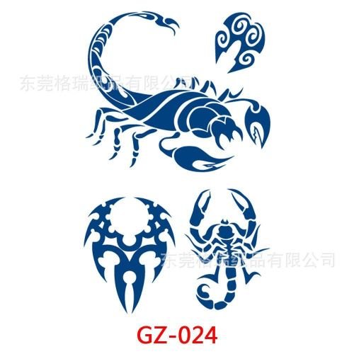 Scorpion Semi Permanent Tattoo Art Sticker For Body (GZ-024)