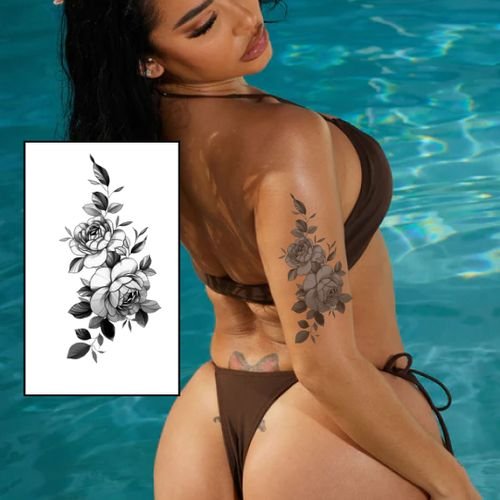 Sexy Arm Legs Flower Temporary Tattoos For Women Bk002