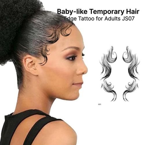 Pretty Hair Edge Temporary Tattoo For Kids And Adults JS07