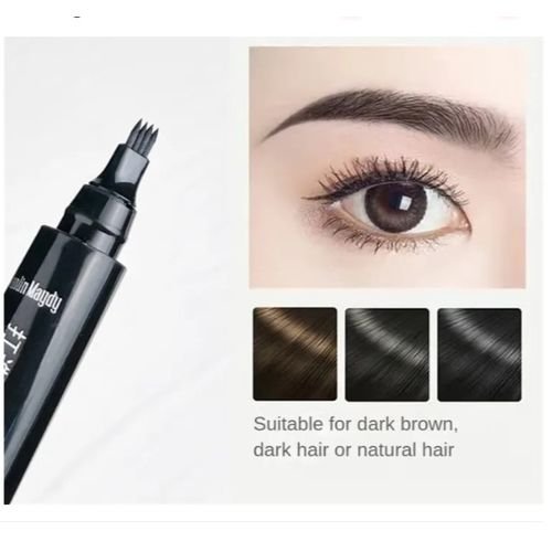 Four-pronged Eyebrow Pencil Waterproof For Women - Black