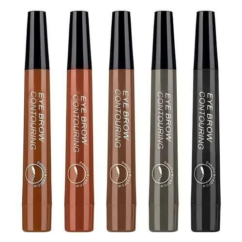 5pcs 5 Colors Eyebrow Pen Waterproof (5pcs Include Coffee /brown /grey/red-brown /black-grey)