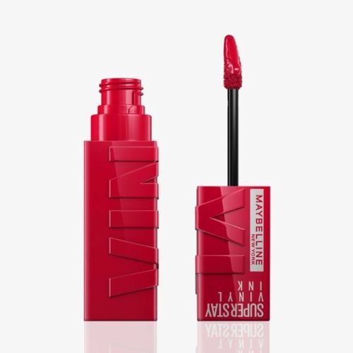 Maybelline Superstay Vinyl Ink Liquid Lipstick, Longwear, Smudge-free, Long Lasting up to 16hr, Highly Pigmented Color, Shine Finish - 50 Wicked