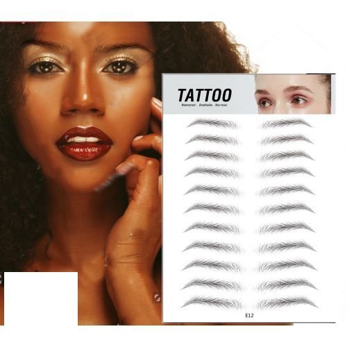 Waterproof Hair-like Authentic Eyebrow Tattoo Sticker E12