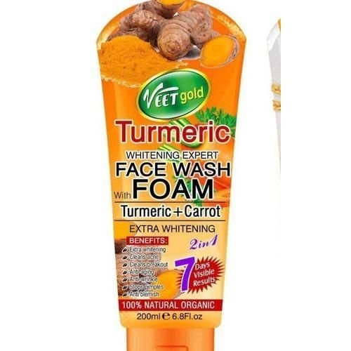 VEET GOLD Turmeric Whitenin Expert Face Wash Foam Wth Tumeric + Carrot