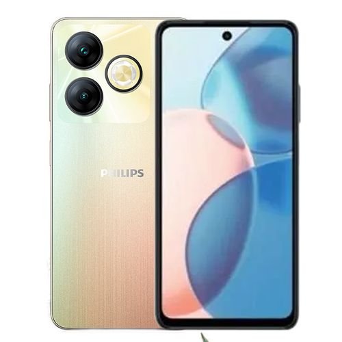 Philips Essence 10 6.6 HD + Punch Hole, 64GB ROM / Up to 6G ( 3+3 GB) Extended RAM Android 13 - Shiny Gold