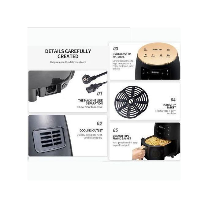 SILVER CREST 8L Extra Large Digital AirFryer - Image 7