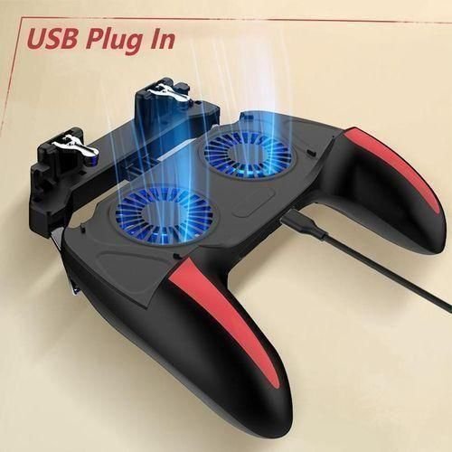 H10 Gaming Accessories Handheld Grip Game Controller Joystick Gamepad For Pubg Trigger Dual Cooling Fan Game Cooler For Phone